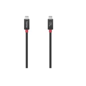 Hama Cable USB-C USB 4.0 Gen4 80 Gbit/S 240W Black 1.0m