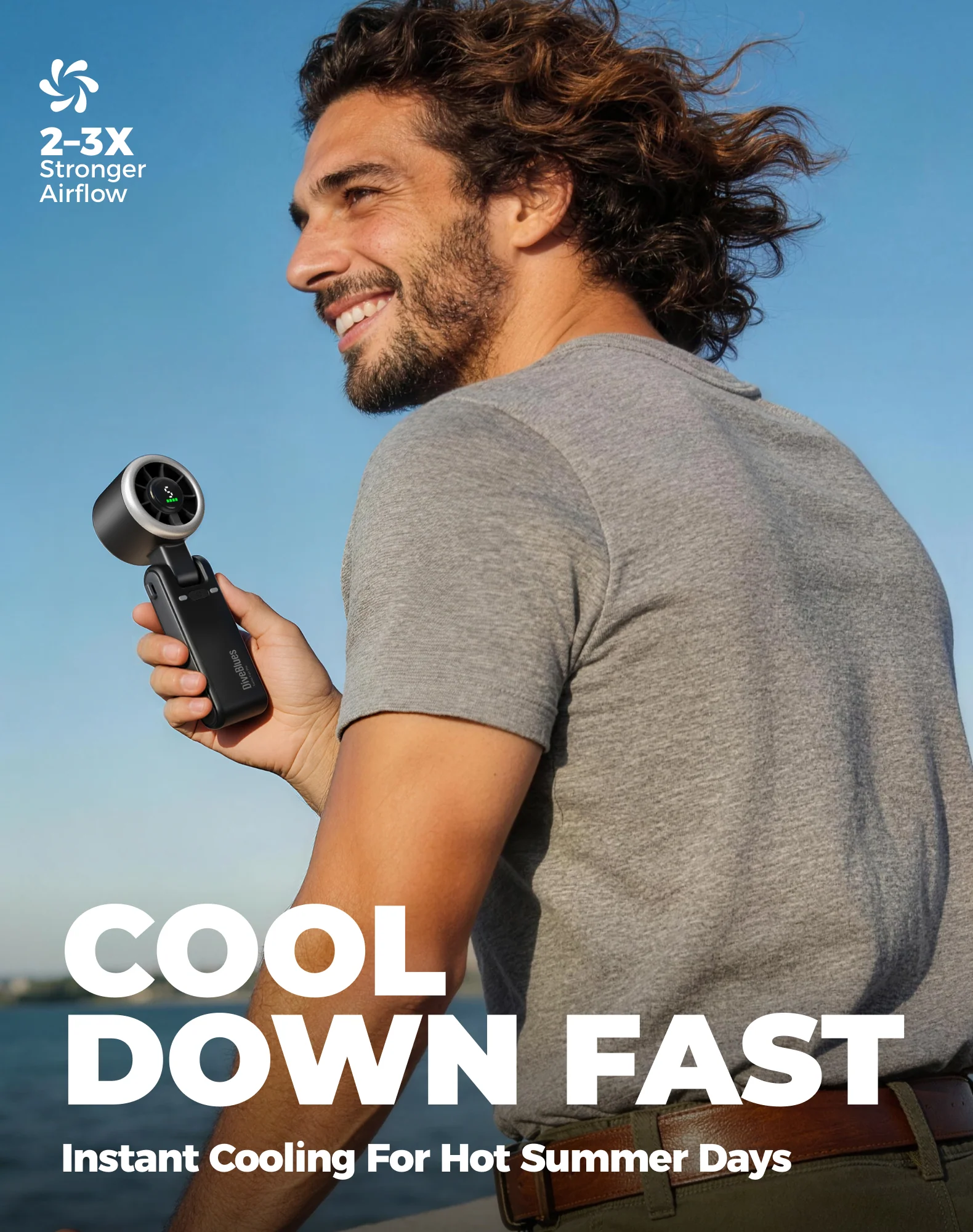 Diveblues N607D Pro Turbo Handheld Fan - Image 8