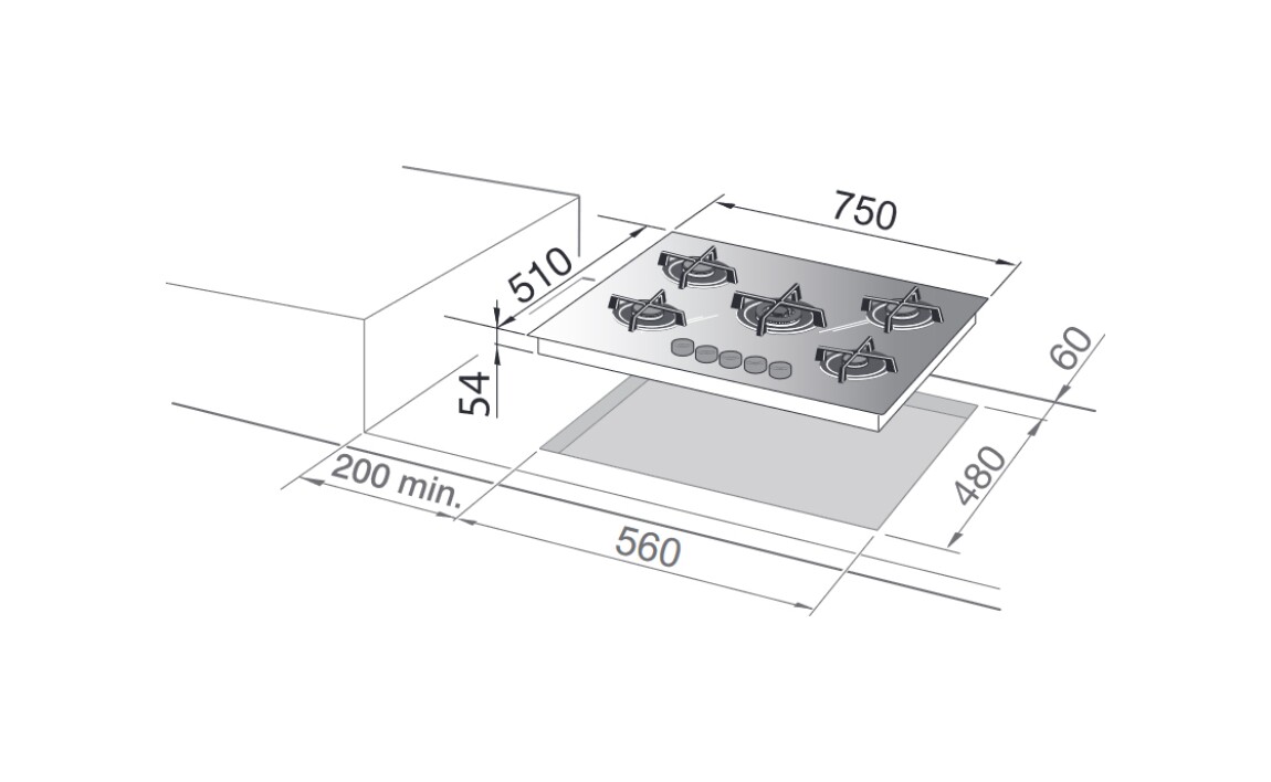 Delonghi NSL575X Life Gas hob - Image 2
